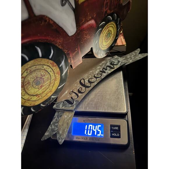 Hobby Lobby Red Metal Tractor Welcome Sign Fall Autumn Harvest Holiday Decor - Picture 7 of 7